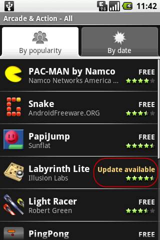 Top 10 UK Android