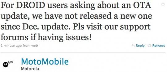 Motorola Android twitter