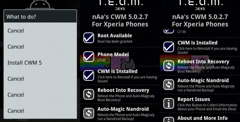 Auto-Installer adds ClockworkMod to any current Xperia phone - Android ...