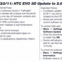 EVO 3D update details