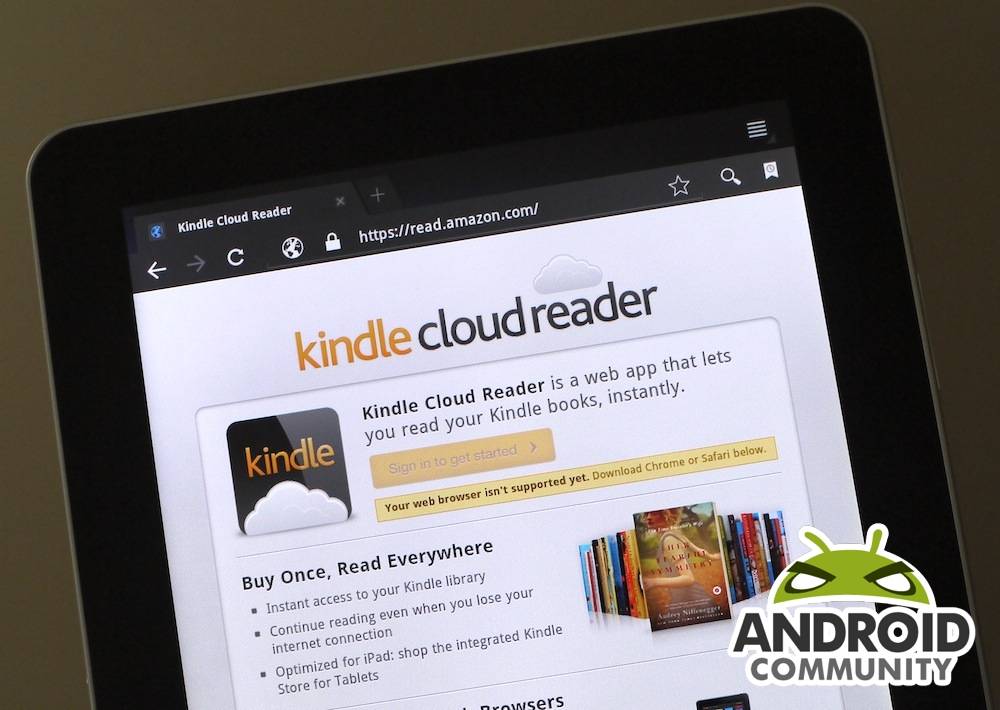 Amazon ignores Android with new Kindle Cloud Reader web-app - Android