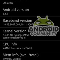 Sensation CM7 info