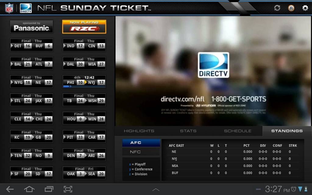 DirecTV NFL Sunday Ticket App Now available for Android
