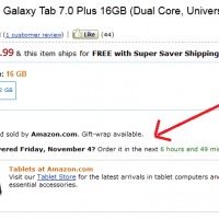 Tab 7.7 shipping