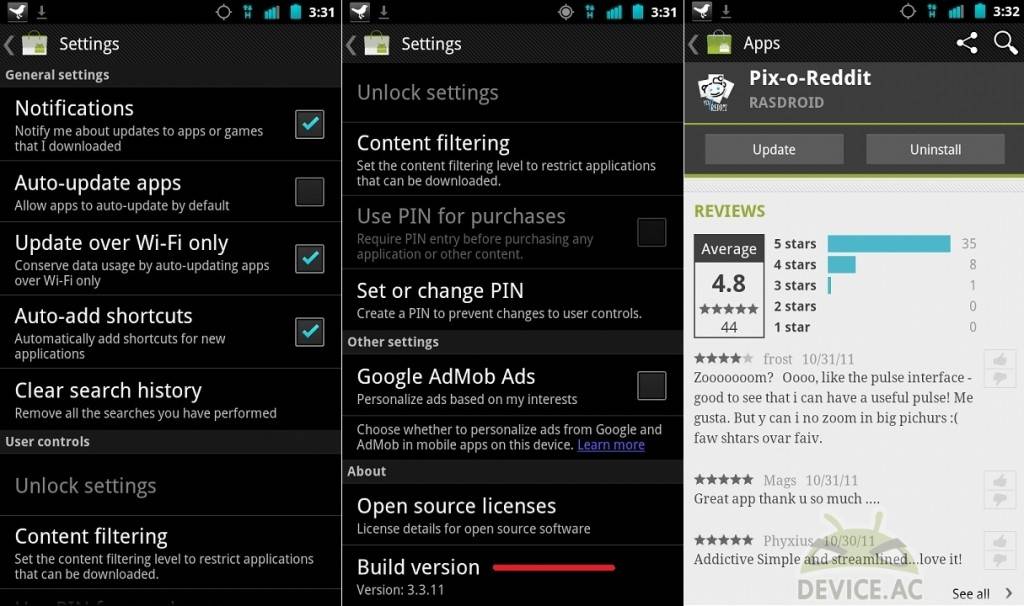 Android Market v3.3.11 APK now available, adds auto-update by default and  other new settings