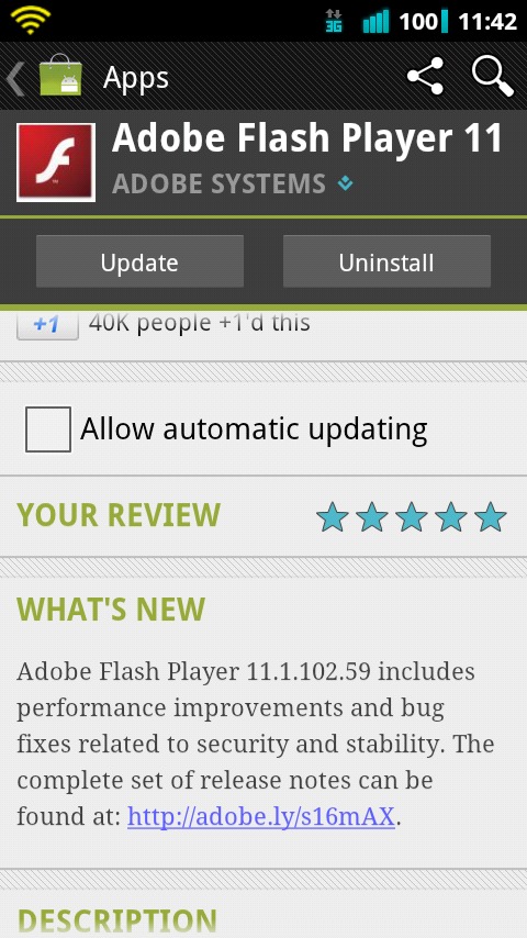flash player last version for android