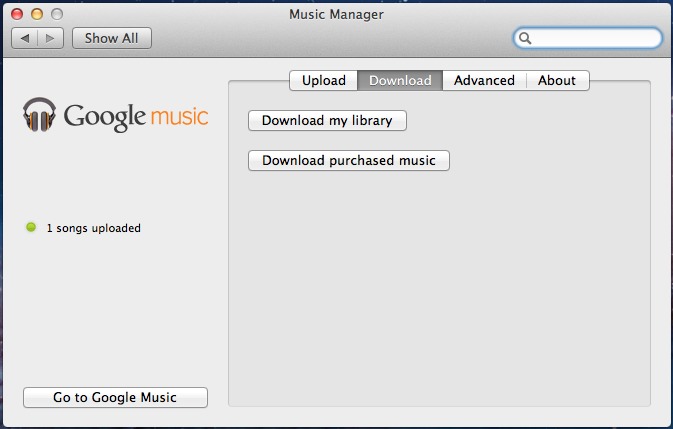 google music manager osx