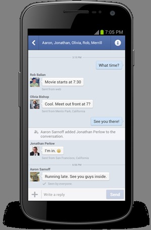 messenger for android phone list