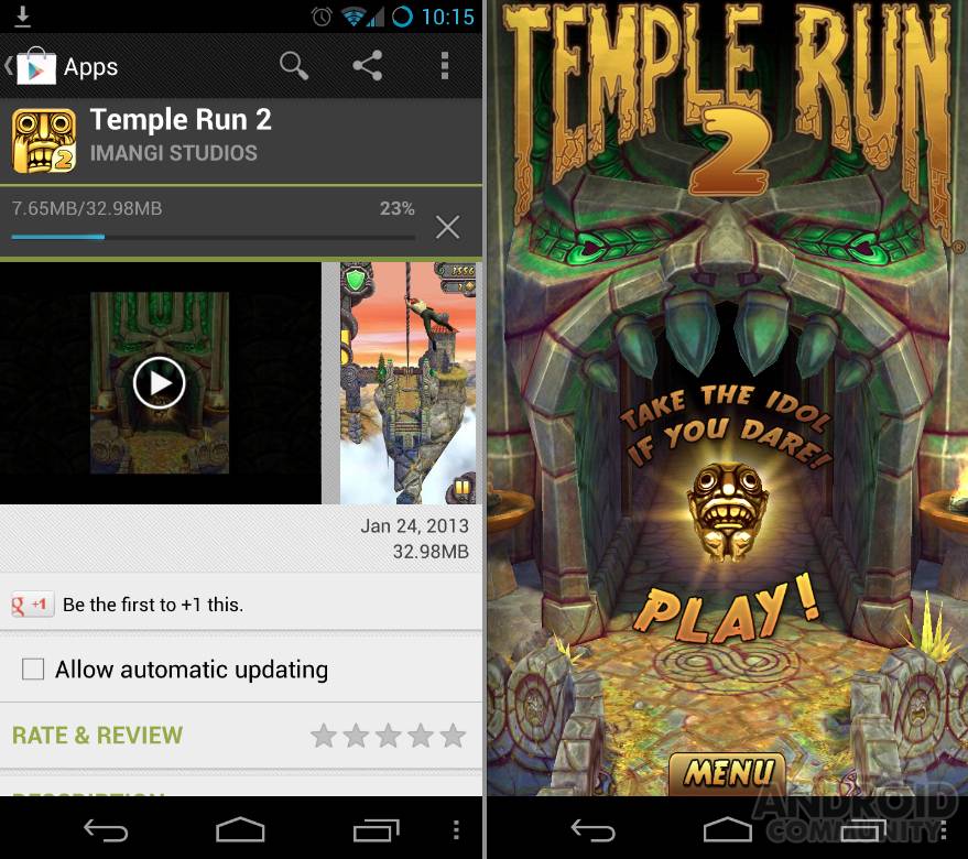 Temple Run 2 Available for Android