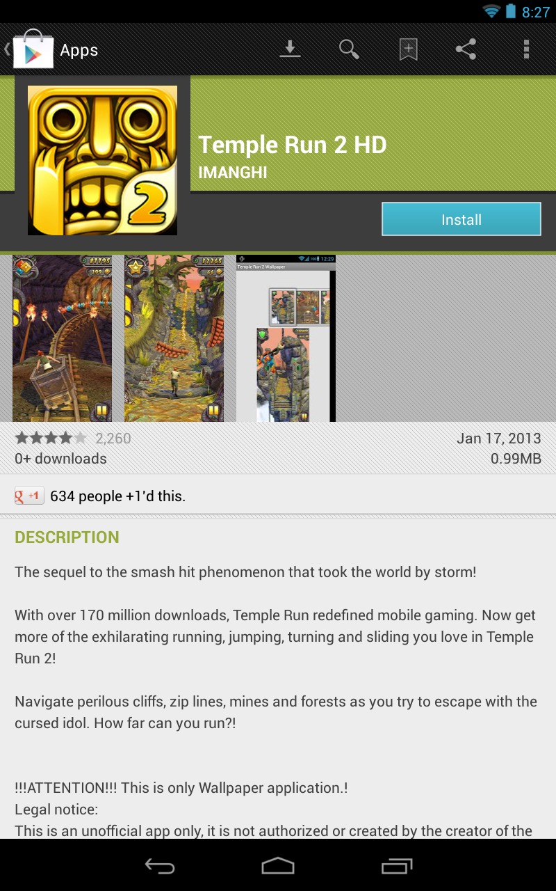 Temple Run 2 Fakes Hit The Google Play Store Android Community