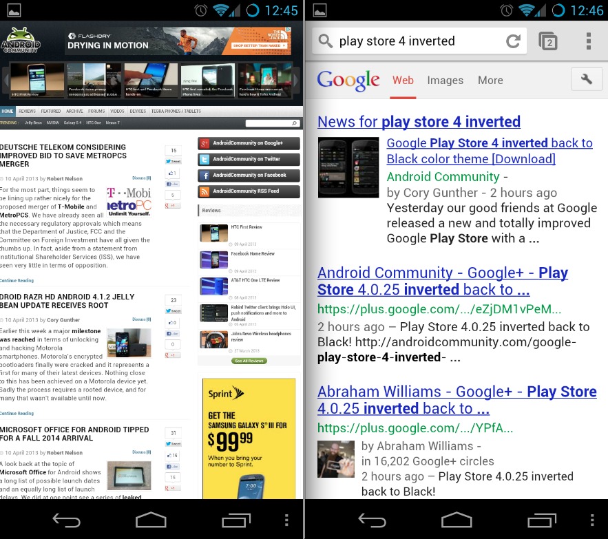 Chrome Beta For Android Gets Fullscreen Browsing And New Tablet Features Android Community