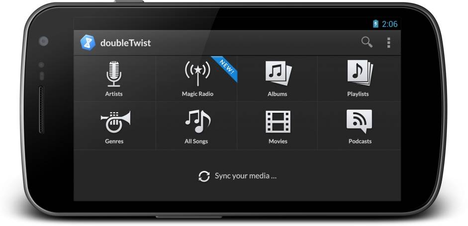 where does doubletwist store music on android