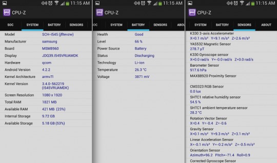 download the last version for android CPU-Z 2.08