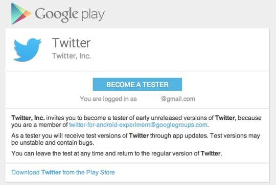 Twitter for Android beta test program goes live in the Play Store