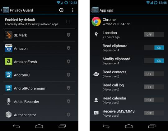 privacy guard google play services