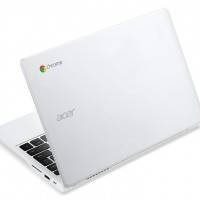Acer C720 Chromebook white touch rear left angle
