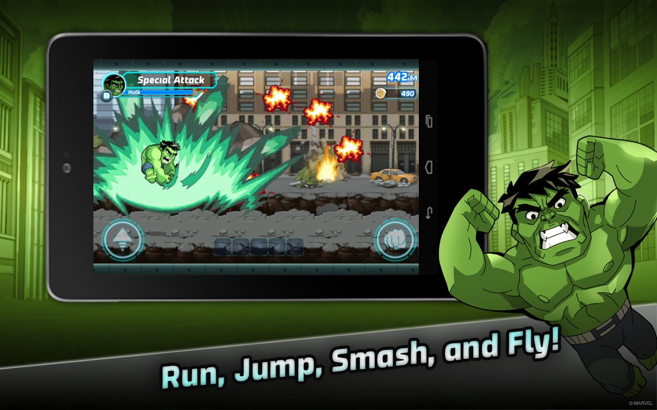 Том андроид 1 андроид. Марвел Smash игра. Марвел игры на андроид. Hulk игры на андроид. Marvel: Run Jump.