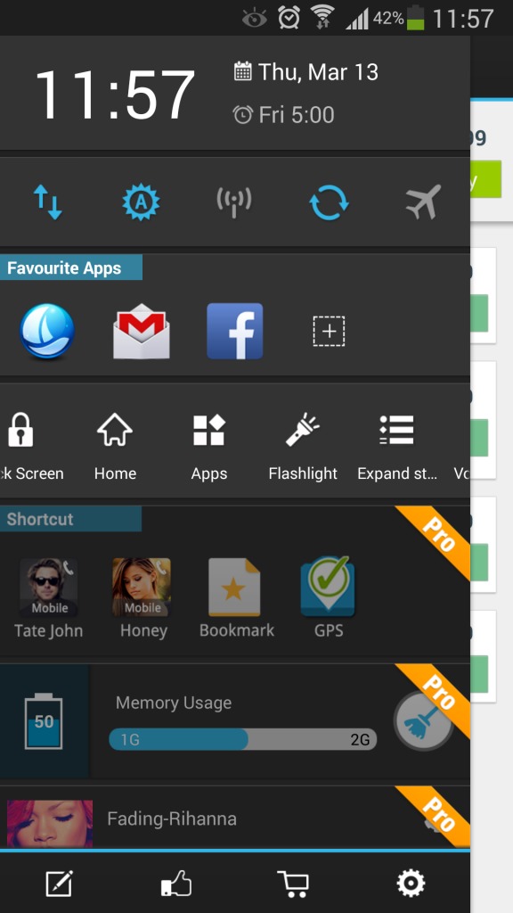 Sidebar Launcher keeps your favorite actions just a swipe away