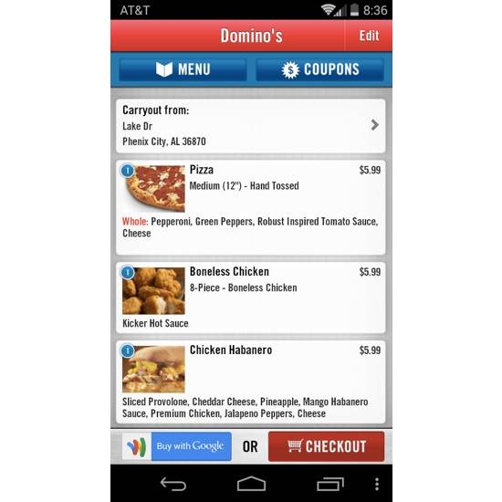 dominos-google-wallet