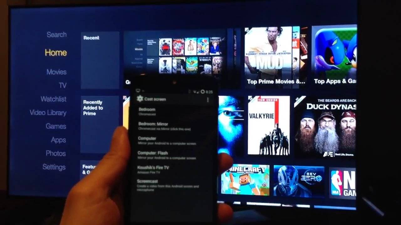 fire tv mirroring android