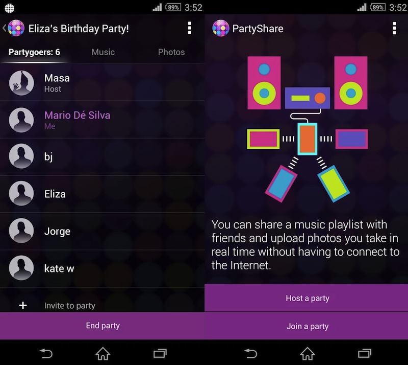 Sony PartyShare App