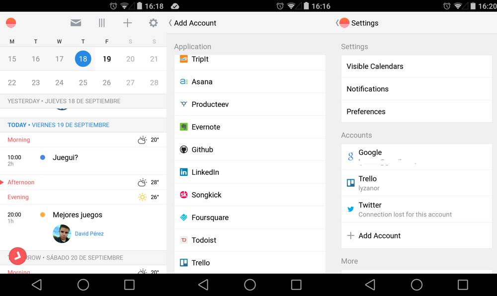 Sunrise update: Google Cal sync Todoist Trello integration Android