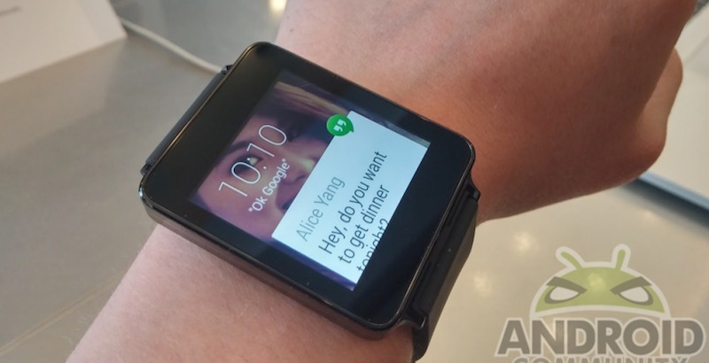 LG G watch android wear software update