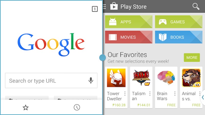 google android l multi window