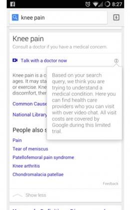 google doctor video chat