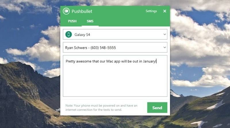 pushbullet app for pc