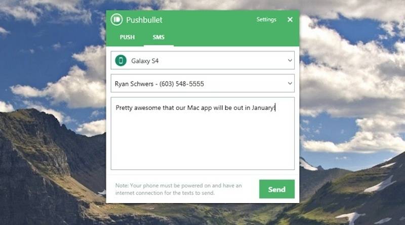 pushbullet windows app