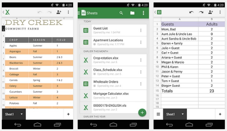 Google Sheets