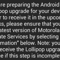 Android Lollipop upgrade for Moto G first gen