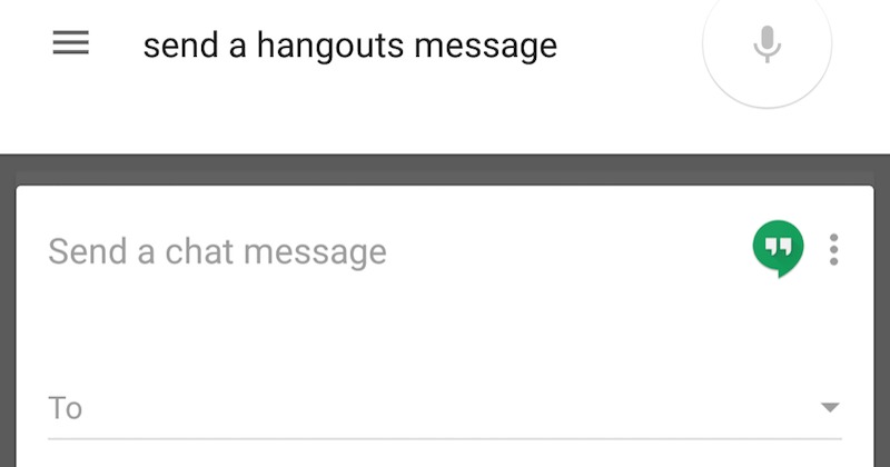 Google Now Hangouts voice messaging
