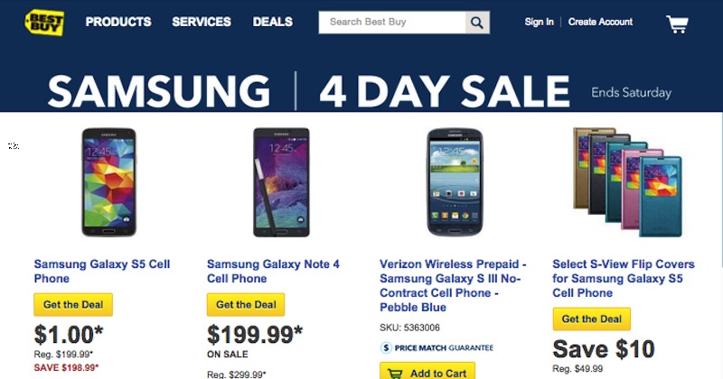 Samsung 4 Day sale