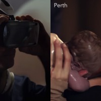 Samsung Gear VR Father sees birth of child Australia