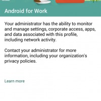 Android for work app a