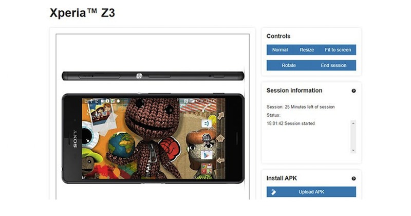 SONY XPERIA Z3 Remote Device Lab