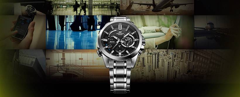 Casio Edifice EQB-510D and ECB-500D show world time - Android