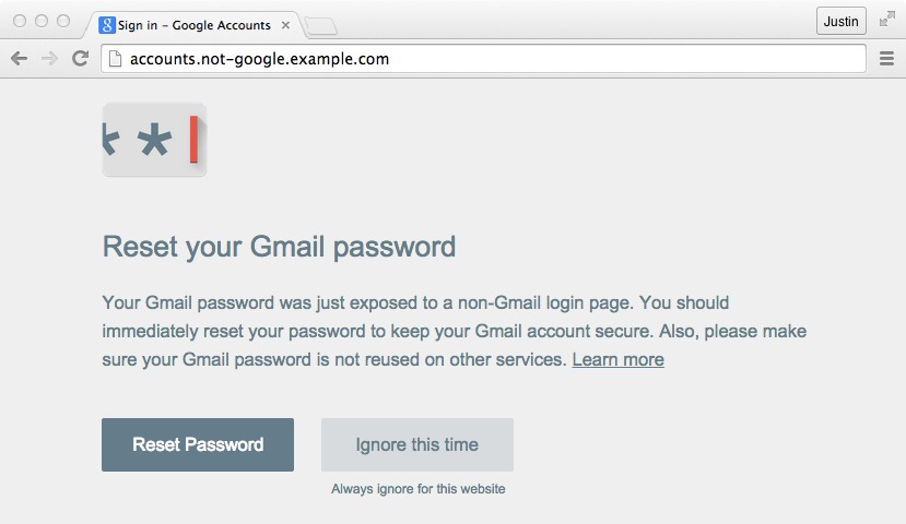 reset gmail password