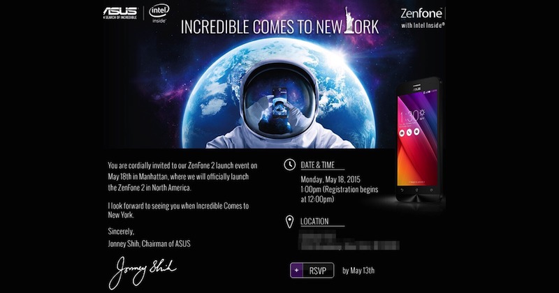 ASUS ZenFone invitation