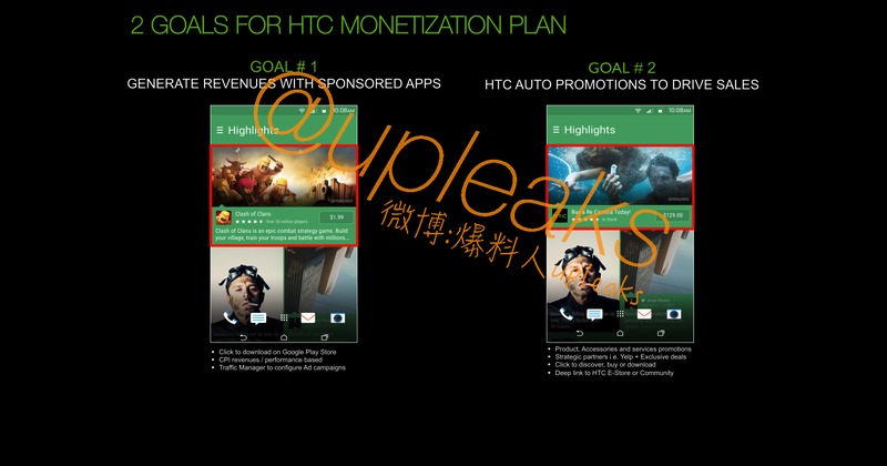 HTC monetization plan