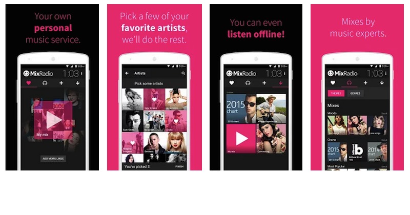 MixRadio Android app