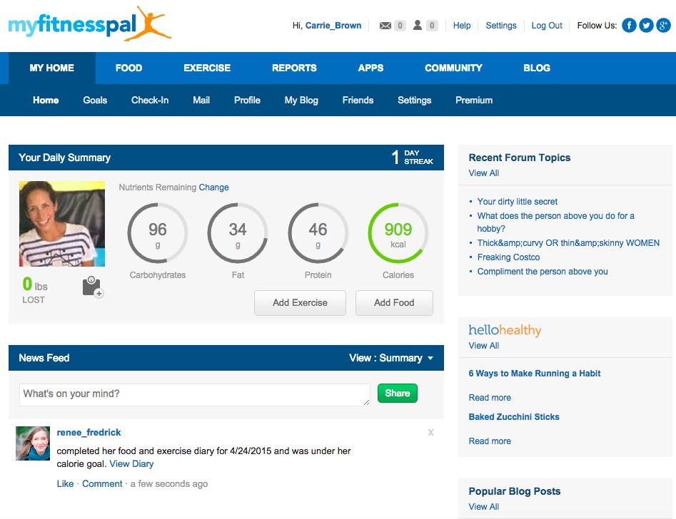 fitday vs myfitnesspal