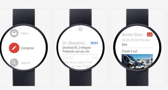 Android Wear with Wear Mail Client 