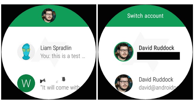 Hangouts 4.0 On Android Wear b