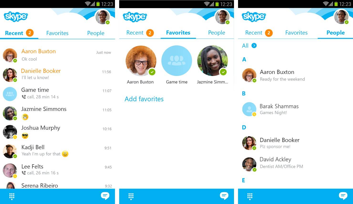 Skype Update More Chats Round Avatars Better Chat Bubbles Android Community
