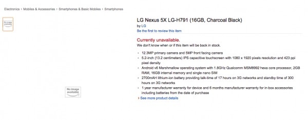 LG Nexus 5X B