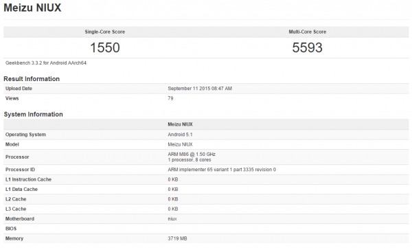 Meizu Pro 5 geekbench