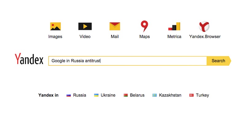 Yandex Google Russia antitrust